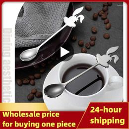 Spoons High Quality Spoon Funny Ice Cream Tool Cartoon Fun Comfortable 304 Stainless Steel Multipurpose Coffee Gift