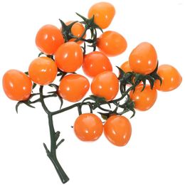 Party Decoration Simulated Cherry Tomatoes Lifelike Fake Kitchen Prop Po Decor Home Artificial Pendant Fruits Pvc Supplies Child