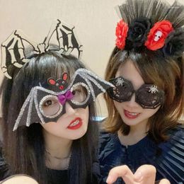 Party Supplies Bat Shaped Headband/Mask Halloween Girls Costume Headwear Morning Washing Headband Women Hair Accessories