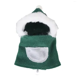 Dog Apparel Christmas Bird Clothes Soft Skin Friendly Cute Hooded Suit For Lovebird Cockatiel Green Cosplay