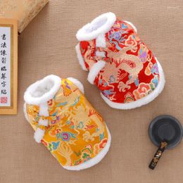 Dog Apparel Chinese Year Pet Clothes Tang Suit Spring Festival Coat Outfit Garment Cheongsam Puppy Costume Winter Clothing