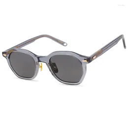 Sunglasses 2024 Cross-border Polygon Retro Rice Pin Fashionable Male Female 9509