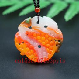 Pendants Chinese Natural Colour Jade Pixiu Pendant Necklace Doublesided Hollow Carved Charm Jewellery Fashion Amulet Men Women Lucky Gifts