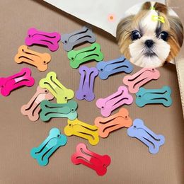 Dog Apparel 5Pcs/set Cute Hairpin Colourful Bone Shape Pet Puppy Dogs Hair Clips For Chihuahua Pug Grooming Accessories