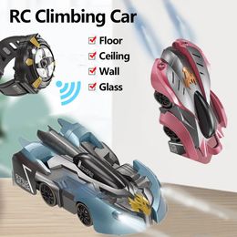 RC Car Climb Wall 24G Anti Gravity Climbing Remote Control 360 Rotating Stunt Climber Auto Toy for Kids Boy Girl Gift 240327