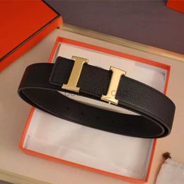 Luxurys Designer Belts Men Womens Genuine Leather Belt Women Fashion Waistband Cintura Ceinture Gold Silver Black Buckle Belt 3.4cm U-P83739