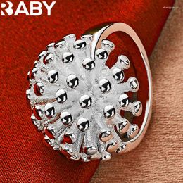 Cluster Rings URBABY 925 Sterling Silver Fireworks Ring For Woman Wedding Engagement Party Fashion Charms Jewelry Christmas Gift