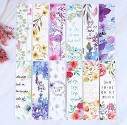 Bookmark 30Pcsset Beautiful Flowers Bookmarks Message Cards Book Notes Paper Page Holder For Books School Office Supplies Station7850912