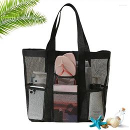 Storage Bags Shower Bag Portable Mesh Beach Makeup Travel Multifunction Large Capacity With Compartment