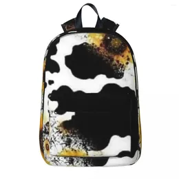 Backpack Cows And Sunflowers Waterproof Children School Bag Laptop Rucksack Travel Large Capacity Bookbag