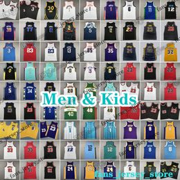 Men kids Basketball Jerseys 77 Luka Haliburton Doncic 1 Victor Wembanyama 23 Michael 3 Allen Rose Iverson Pippen Rodman Chamberlain James Worthy Rodman Johnson