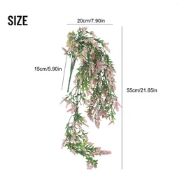 Decorative Flowers Artificial Fake Hanging Plants Vine Plant Plastic Leaf Indoor Outdoor Decor Wedding Party Wall Balcony Decoration