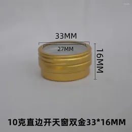 Storage Bottles 10g 10ml Empty DIY Nail Arts Decorations Container Facial Mask Gold Aluminum Sample Jar Cosmetic Eyecream Metal Tin Case