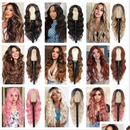 Lace Wigs Sale Long Deep Wave Fl Front Human Hair Curly 10 Styles Female Synthetic Natural Fast Drop Delivery Products Dhutv