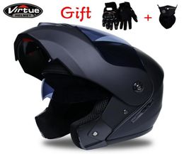 Professional Racing Helmet Modular Dual Lens Motorcycle Flip Up Safe Helmets Casco Capacete Casque Moto SXL14792862