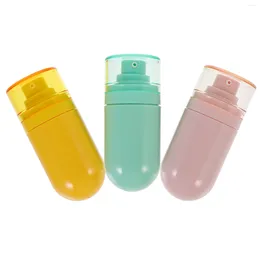 Storage Bottles 3 Pcs Bottle Empty Travel Size Toiletries Toiletry Abs Containers Shampoo