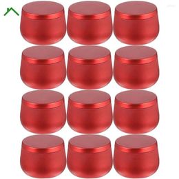 Storage Bottles 12pcs 4oz Christmas Metal Candle Jars Empty Containers For Making Candy Spices Jewellery Party Favours