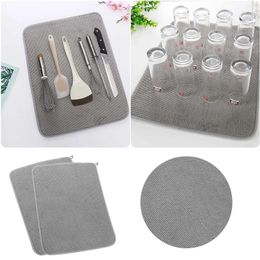 Table Mats Dish Drying Mat In The Cabinet 38 50cm Microfiber Absorbent Placemat Non Slip Heat Resistant Drain Pad