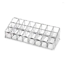 Storage Boxes 24 Lattices Acrylic Lipstick Organizer Lip Gloss Container Nail Polish Box Makeup Display Rack