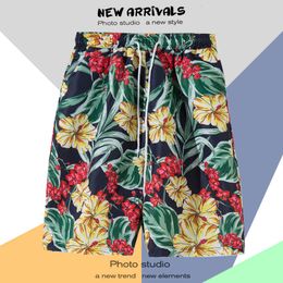 drying beach floral shorts men fitting trendy and trendy brand holiday couples thin five pants women