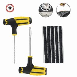 Car Tyre Repair Tools Tyre Repair Kit Rivet Tool Set Car Bicycle Tubeless Tyre Puncture Plug Garage Auto Parts Free Shipping