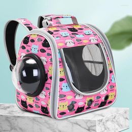 Cat Carriers Bag Railing Shoulder Back Head Style Pet Foreskin Leather Transparent Carrying Cage Dog Backpack Manufacturer Wholes