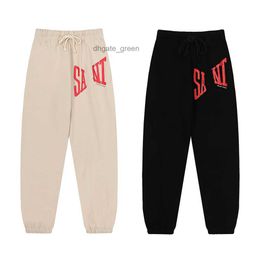 2023Designer age summer simple print pure cotton wool circle casual pants high street loose street mens and womens ankle sweatpants