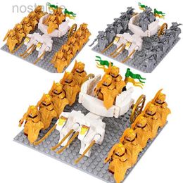 Blocks Movie Mediaeval Elf Chariot Soldiers Army lotr Action Figures Mini Bricks Assemble Building Blocks MOC DIY Toys for kid gifts 240401