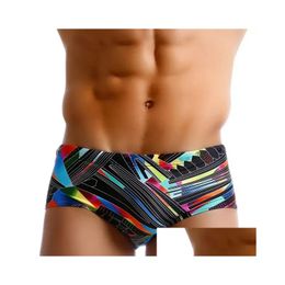 Męskie stroje kąpielowe Uxh marka pni na zewnątrz Y Summer Stretch Beach Surf Surf Swim Sport Push-Up Shorts Men Men Swimsuit Swimming Spods 240325 Drop OtsRw