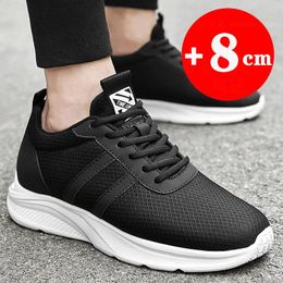 Casual Shoes 2024 Men Sneakers Elevator Height Increase For Increasing Man 6-8cm