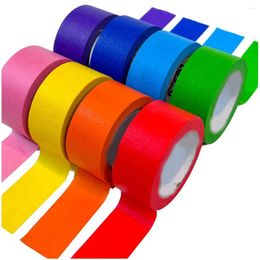 Window Stickers Colourful Rolls Of Masking Tape Coloured Labelling Paper For Journals Party Decorations DIY Craft Artist