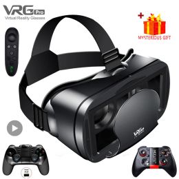 Devices 3D VR Headset Smart Virtual Reality Glasses 7 Inches Helmet for Smartphones Phone Android iPhone Lens with Controller Binoculars