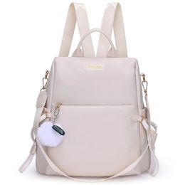 Casual Women Backpack Purse Antitheft Oxford Rucksack Mochila Hairball Tassel Waterproof School Shoulder Bag for Teenagers Girl 240329