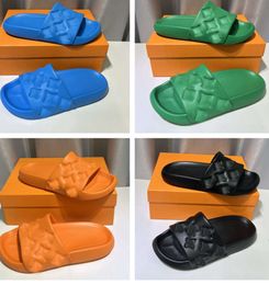 Designer Men Slide Women Slippers EVA pool pillow comfort Flat Beach flip flops bathroom sandals with box8h