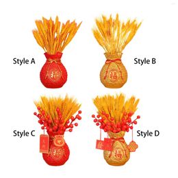 Vases Chinese Year Feng Shui Treasure Basin Vase Decor Collection Money Pocket Art For Apartment Kitchen Desk Bookshelf Dorm