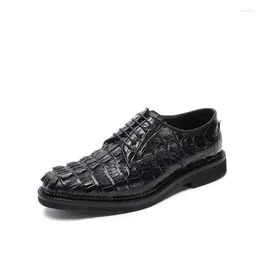 Casual Shoes 2024 Arrival Fashion Crocodile Skin Causal Men Male Genuine Leather Brogue PDD88