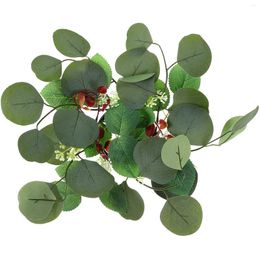 Decorative Flowers Artificial Garland Christmas Table Wreath Eucalyptus Rings Wedding Decorations