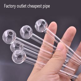 Dab Straw Oil Nail 4inch Lenght Glass Oil Burner Pipe Clear High Quality Smoking Pipes Transparent Great Tube Tubes Nail Tips Tobacco Dry Herb Spoon Pipe