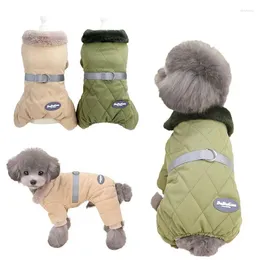 Dog Apparel Pet Jumpsuit Thicken Warm Winter Clothes For Chihuahua Youkshire Coat Windproof Puppy Overalls Poodle Jacket