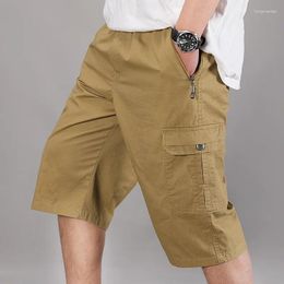 Men's Shorts Cropped Pants Pure Cotton Business Gentleman Loose Fitting Casual Solid Colour Versatile Work Summer