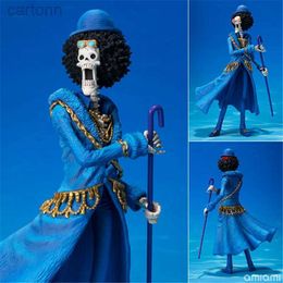 Anime Manga Anime One Piece Figurine Brook 20th Anniversary Battle Ver. PVC Action Figures Collectible Model Kids Toys Doll Gifts 21cm 240401
