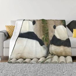 Blankets Fu Bao Fubao Panda Animal Blanket Winter Warmth Decorative Bed Throw For Easy Care Machine Travel Camping