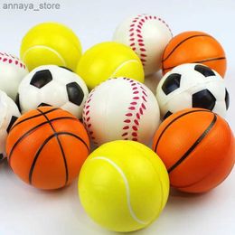 Sports Toys 6Pcs/lot 6.3cm Smile Face Foam Ball Squeeze Stress Ball Outdoor Sports Relief Toy Hand Wrist Exercise PU Toy Balls For ChildrenL2403