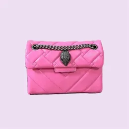 High quality designer shoulder bag kurt geiger heart toplevel leather luxury belt bag plated silver single chain pinkred solid Colour cross body bags 2024 xb155 C4