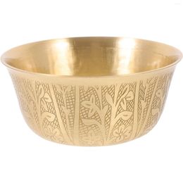 Bowls Copper Bowl Ornament Rice Furnishing Articles Gold Home Decor Supplies God Sacrificial Worship Offerings Creative Smooth Temple