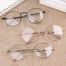 Sunglasses Frames Fashion Portable Metal Oversized Spectacles Eyeglasses Frame Optical Glasses Round