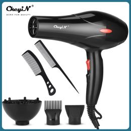 Dryers Ckeyin 220v Hair Dryer Professional 2200w Strong Power Blow Dryer Hairdressing Salon Hot Cold Wind Diffuser Nozzle Hairdryer