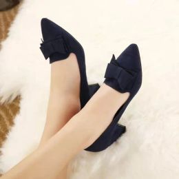 Boots Women Pumps 2020 Spring Autumn Women's Square Heel Shoes Woman Pointed toe Office 5cm High Heel Shoes Ladies Sexy Party Shoes