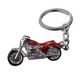 Keychains Lanyards New Motorcycle Keychain Charming Metal Keychain Mens Car Keychain 4-Color Keyholder Best Gift Jewelry J240330