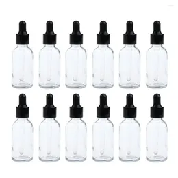 Storage Bottles 12pcs Travel Refillable Empty Glass Dropper For Essential Oil 30ml